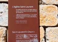 Village perché de Ventavon - L'église Saint-Laurent - panneau (Copyright : Office de Tourisme Sisteron Buëch)